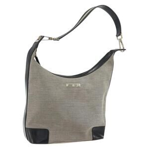 GUCCI Shoulder Bag Canvas Gray Gold 001 4204 Auth 161417
